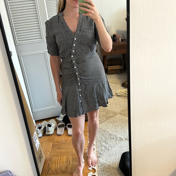 Free People Pippa Asymmetrical Gingham Mini Dress - Picture 2 of 3